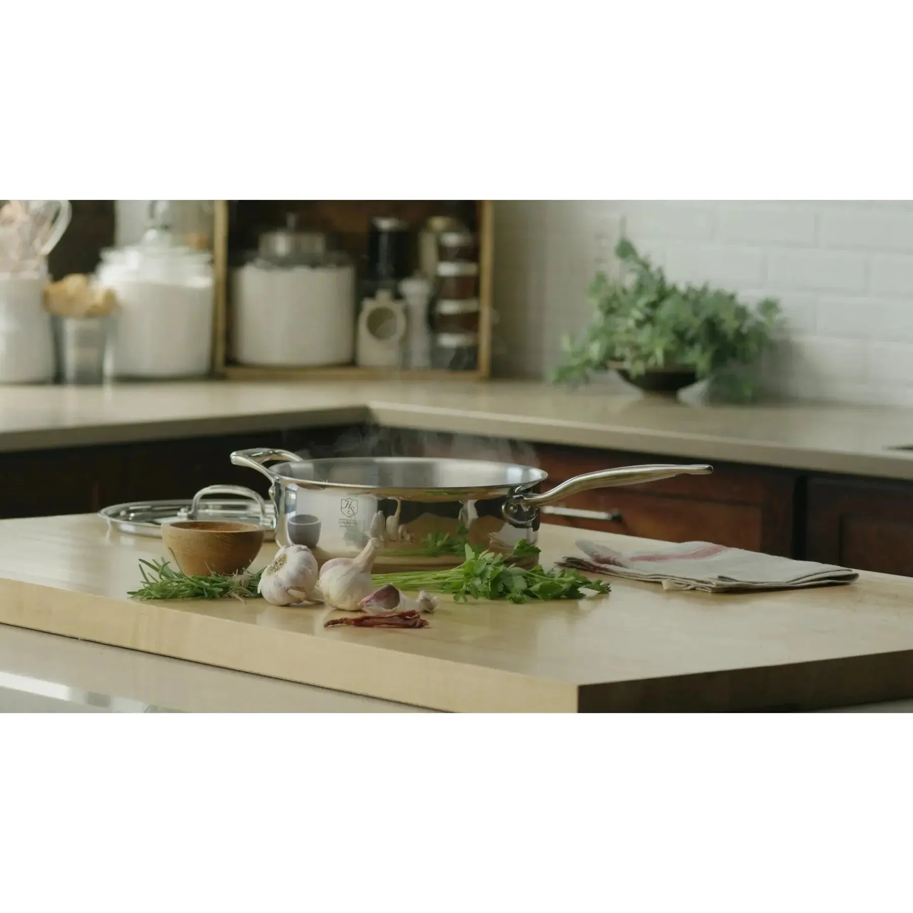 Heritage Steel 4 Quart Sauté with Lid
