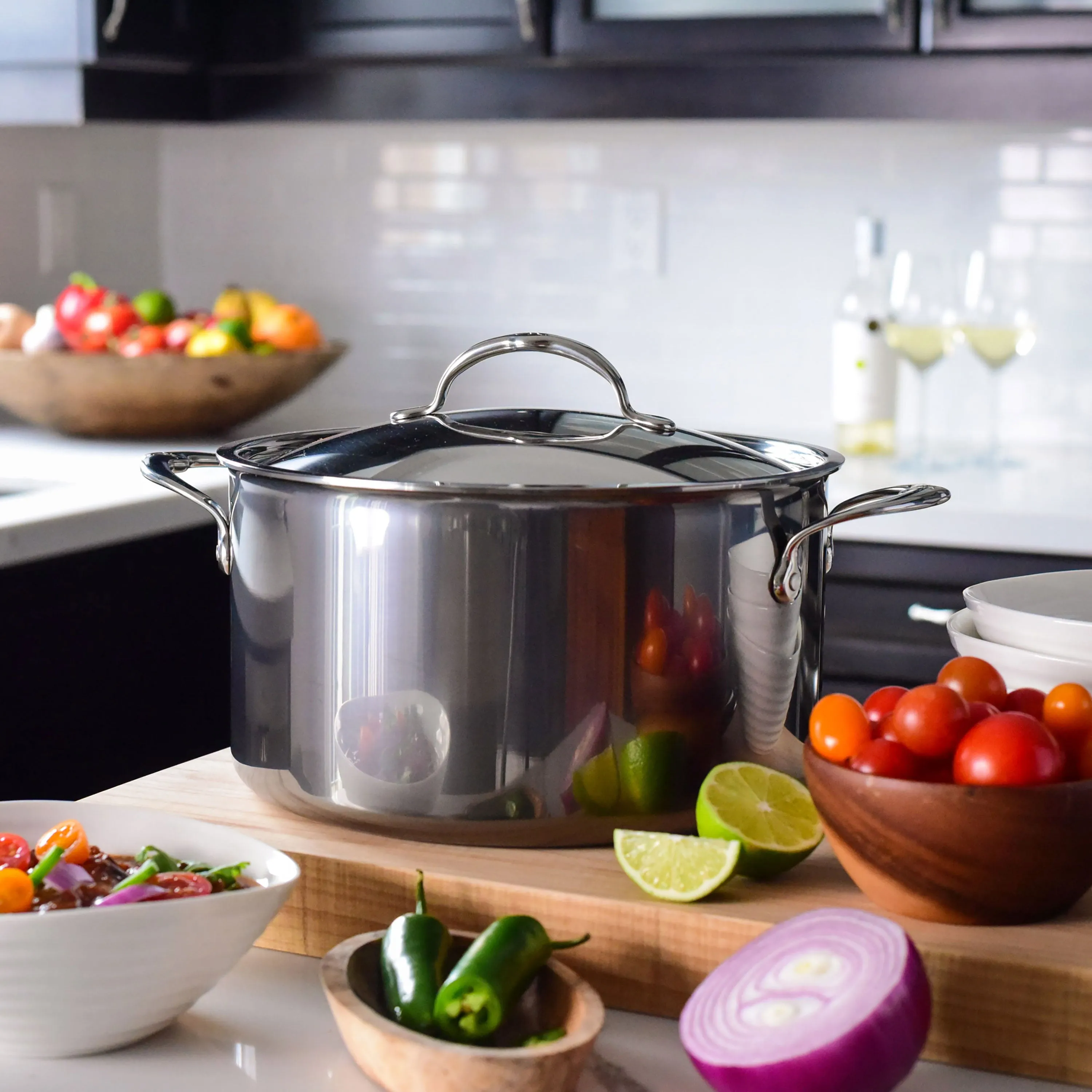 Hestan NanoBond 8-quart Titanium Stainless Steel Stock Pot