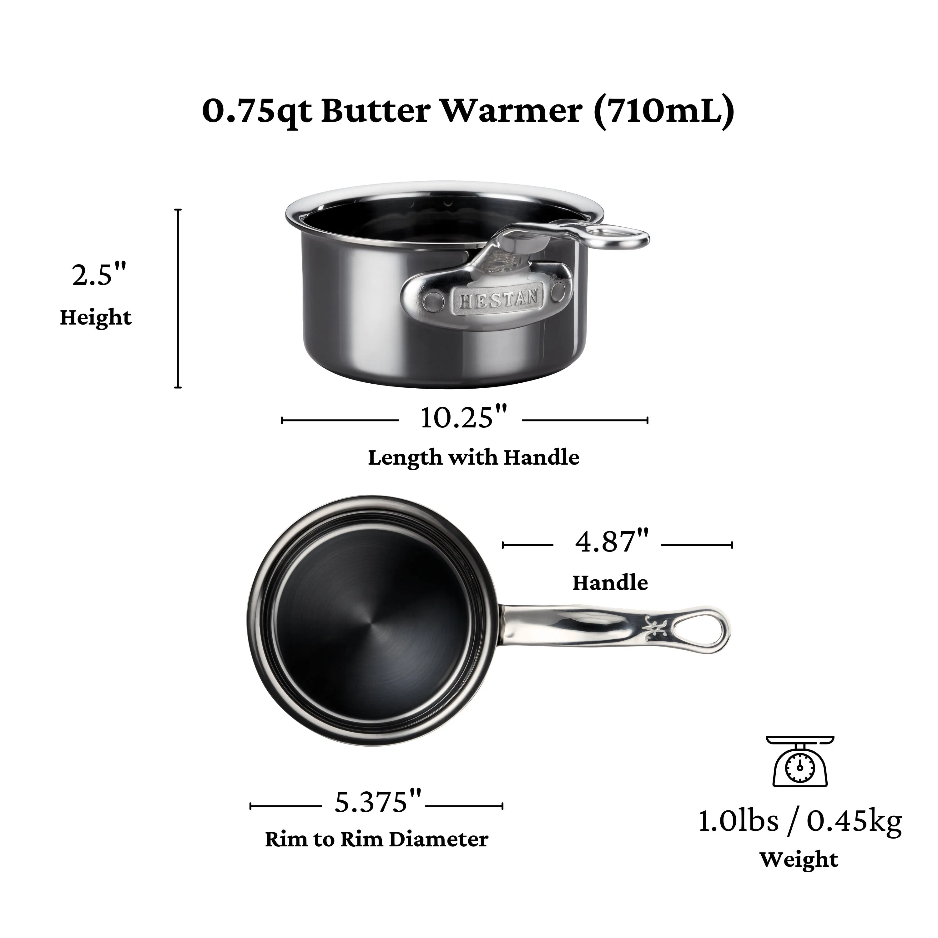 Hestan Nanobond Butter Warmer - 0.75qt (12cm)