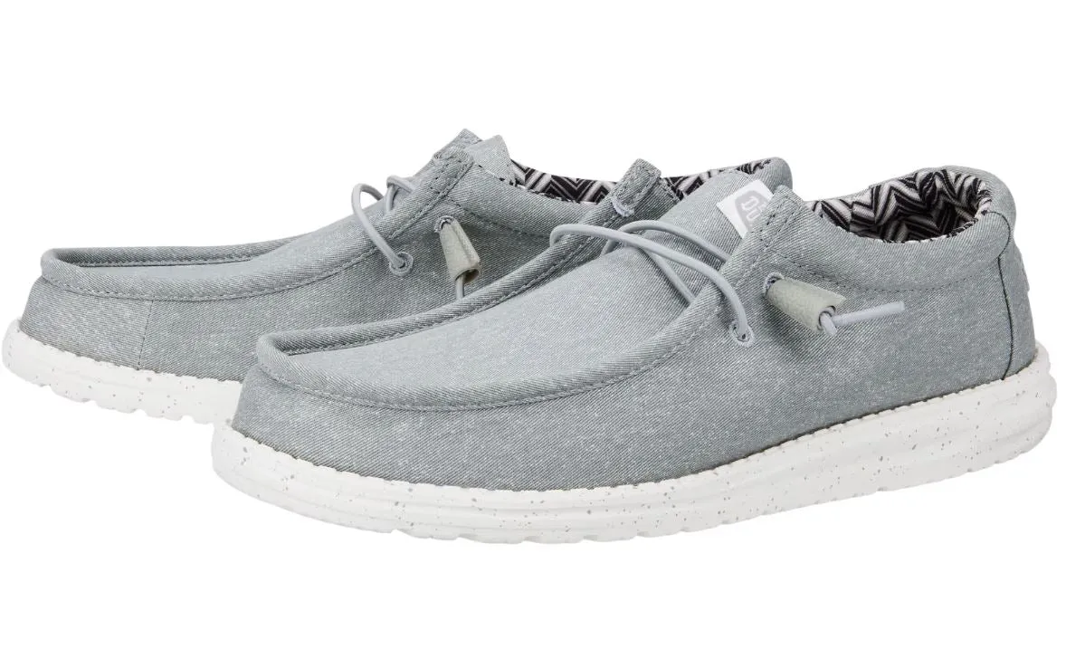 Hey Dude Light Grey Wally Canvas Men's Casual Shoes 40700-007
