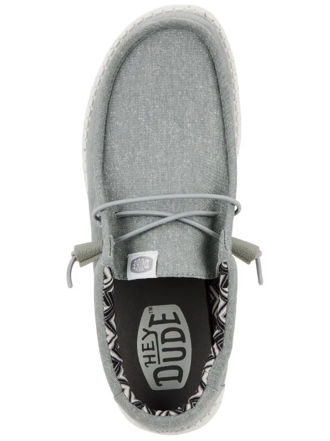 Hey Dude Light Grey Wally Canvas Men's Casual Shoes 40700-007