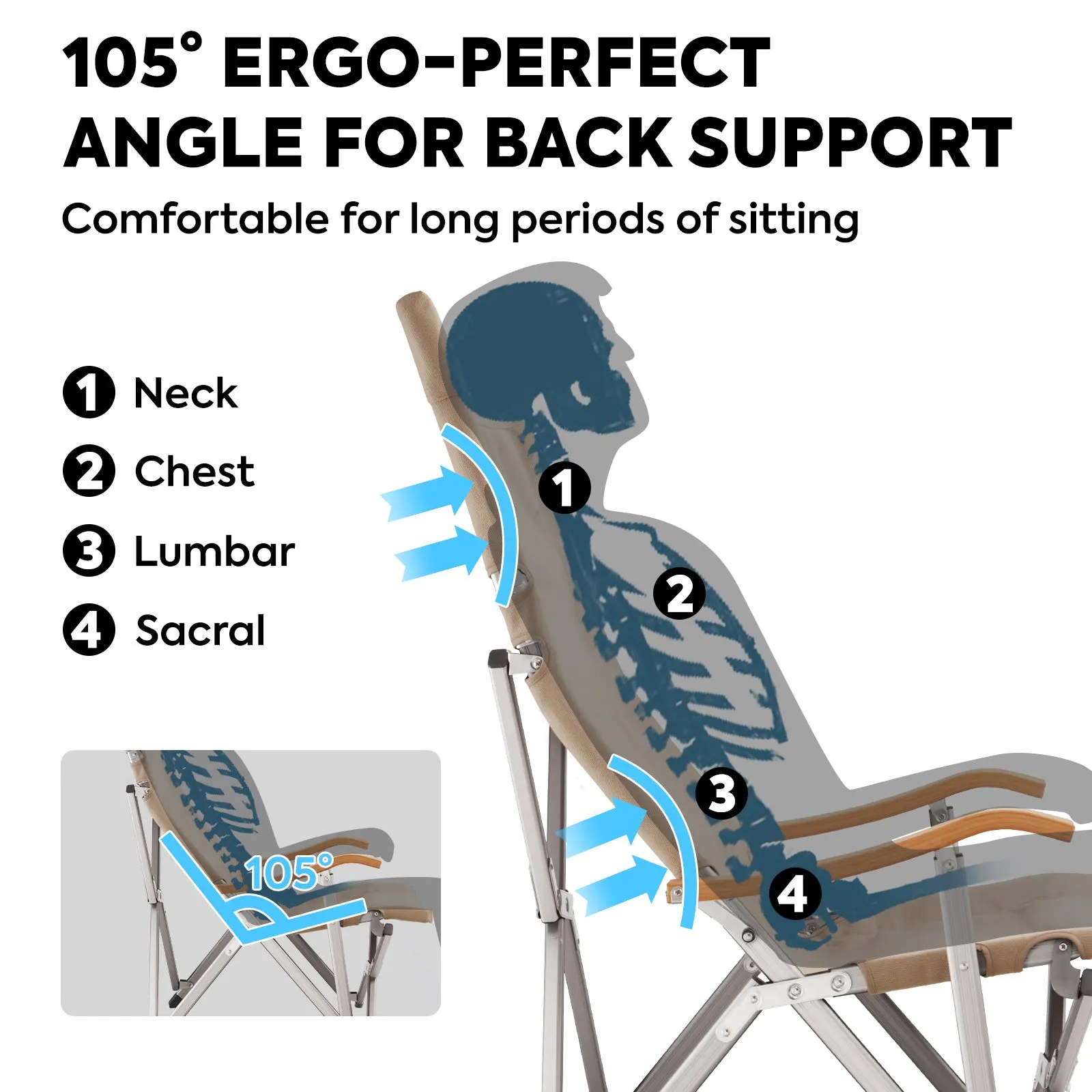 Hi1600L Folding Camping Chairs for Outside | ICECO