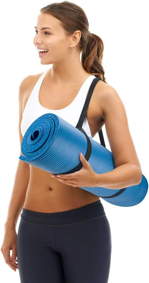 High Density Extra Thick Padded Yoga Mat - 3/4 Inch Thick! (PINK)