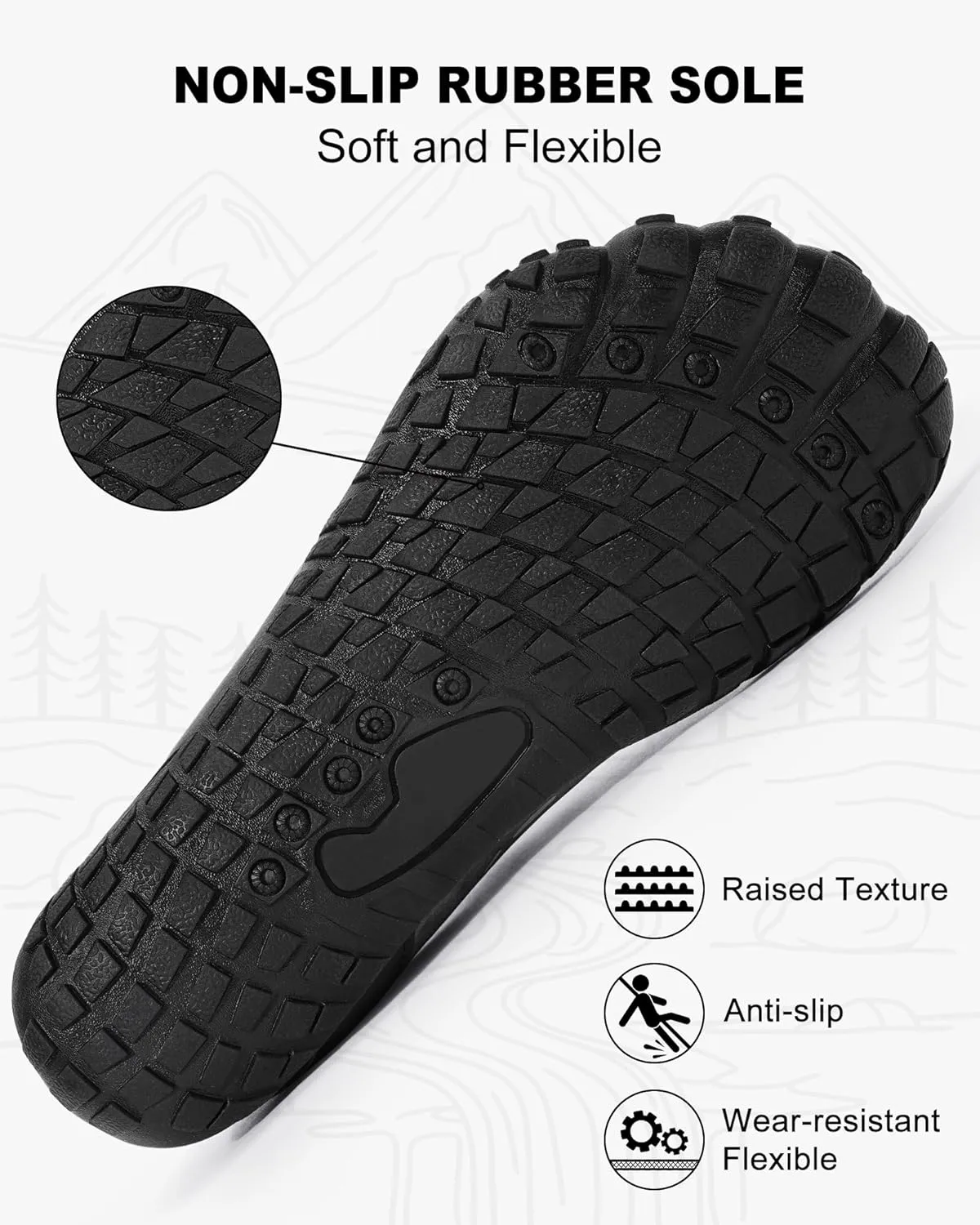 Hike Barefoot Shoes Womens Mens Footwear, Pro Water Shoe Women Men Barefoot Hiking Beach Grounding Shoes for Travel, Wide Toe Box Zero Drop Non-Slip Breathable Lightweight