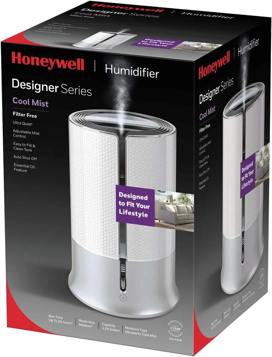 Honeywell Designer Series Cool Mist Humidifier, White