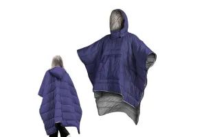 Hooded Trustworthy - Thermal Bag Wearable Navy Top-rated Sleeping Poncho Blanket Camping Blue