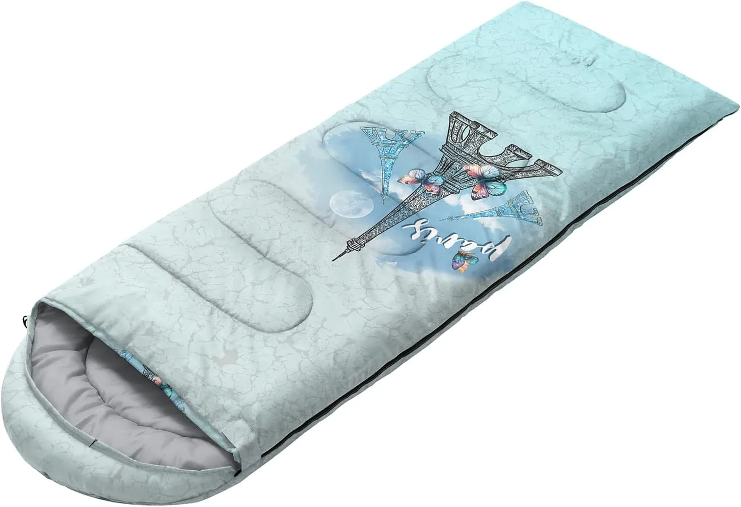 HOSIMA Boho Butterfly Sleeping Bags for Adults Cold Weather&Warm Weather Kids Sleeping Bags for Camping Hiking Travel-Compact Mummy Sleeping Bag,Ultra Light Sleeping Bag for Backpacking.