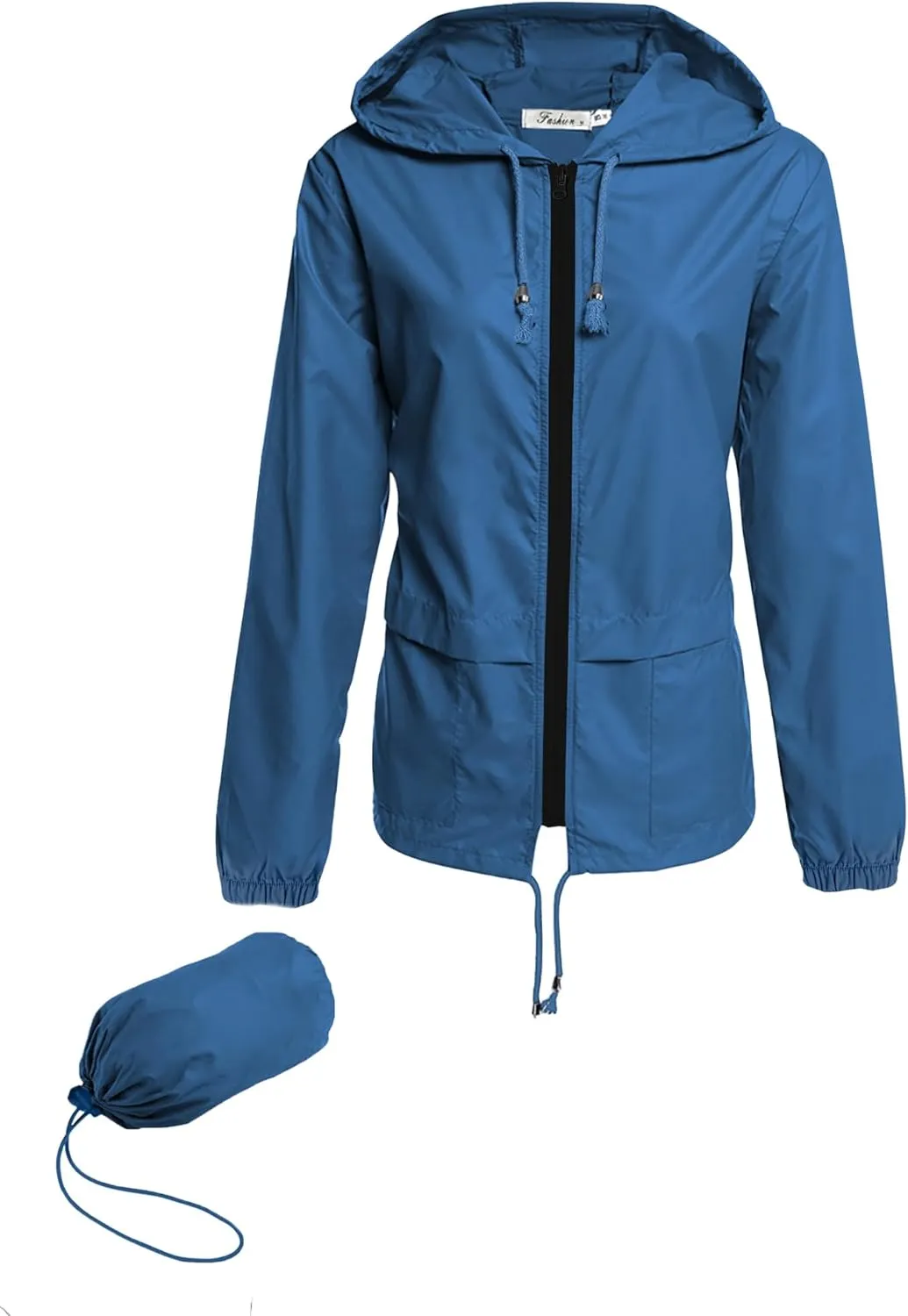 Hount Women's Lightweight Hooded Raincoat Waterproof Packable Active Outdoor Rain Jacket (S-3XL)