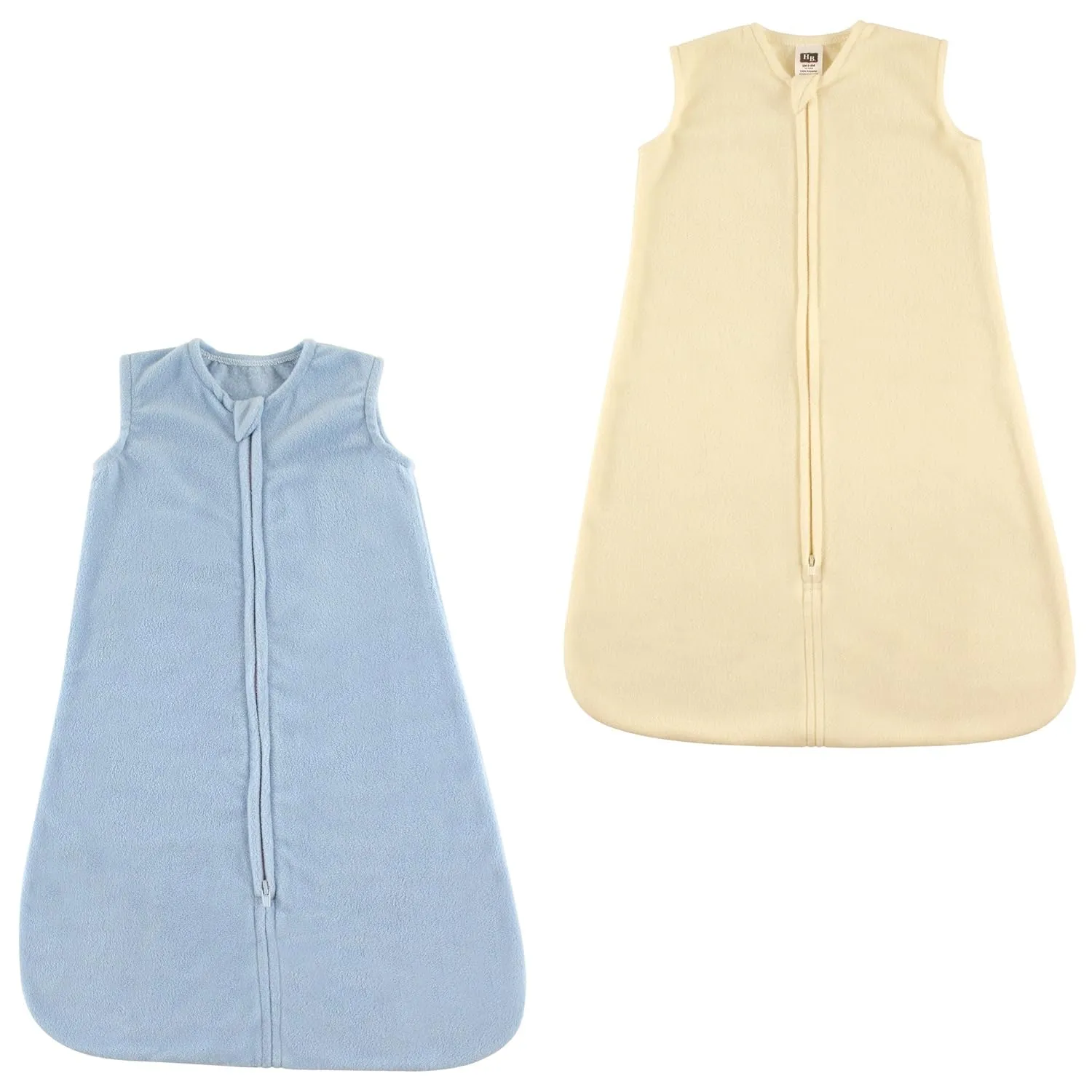 Hudson Baby Unisex Baby Plush Sleeping Bag, Sack, Blanket Bundle, Blue Cream, 0-6 Months