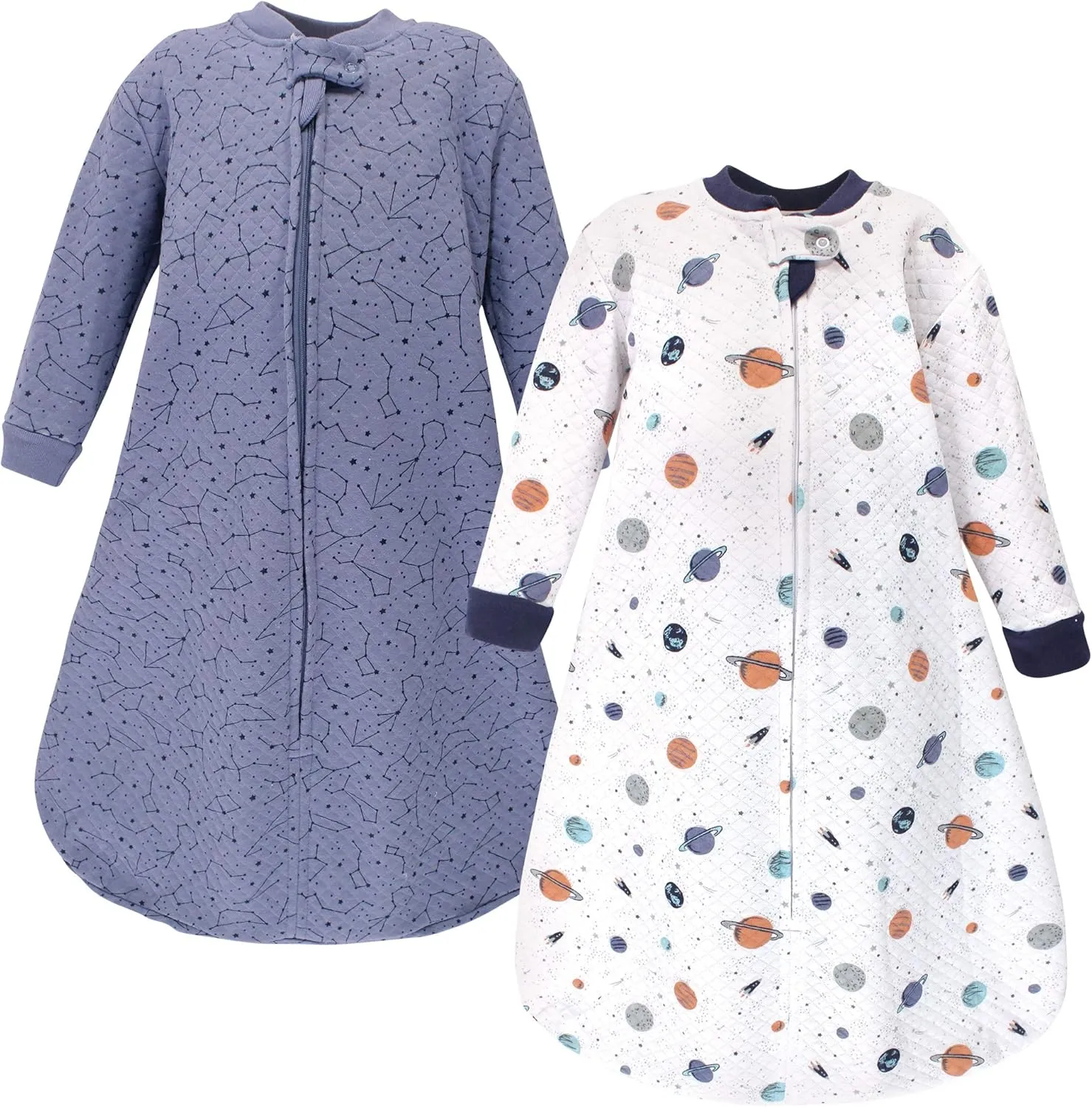 Hudson Baby Unisex Baby Premium Quilted Long Sleeve Sleeping Bag and Wearable Blanket