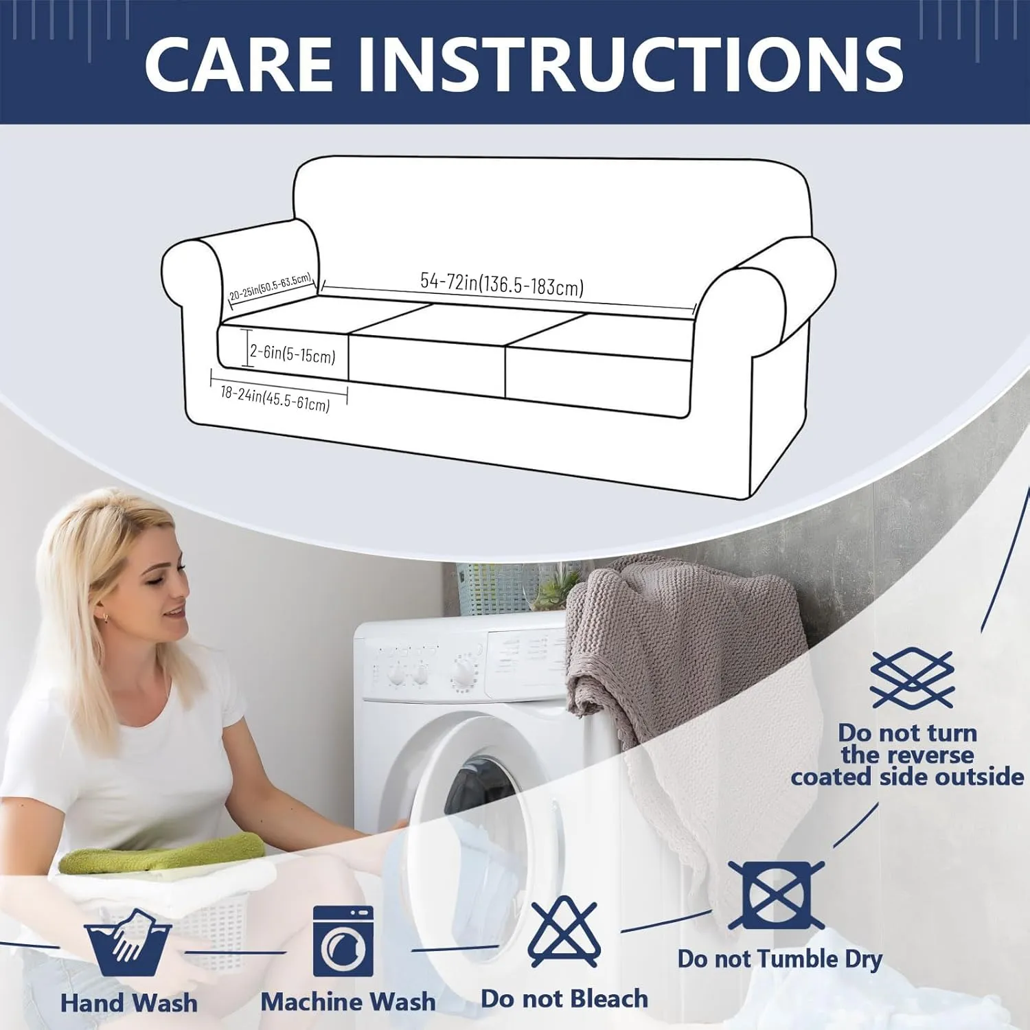 hyha Waterproof Couch Cushion Covers, Wear Resistant Couch Cover, Anti Slip Sofa Slipcovers Washable, Soft Thick Jacquard Furniture Protector for Pets Dog (3 Packs, Chocolate)