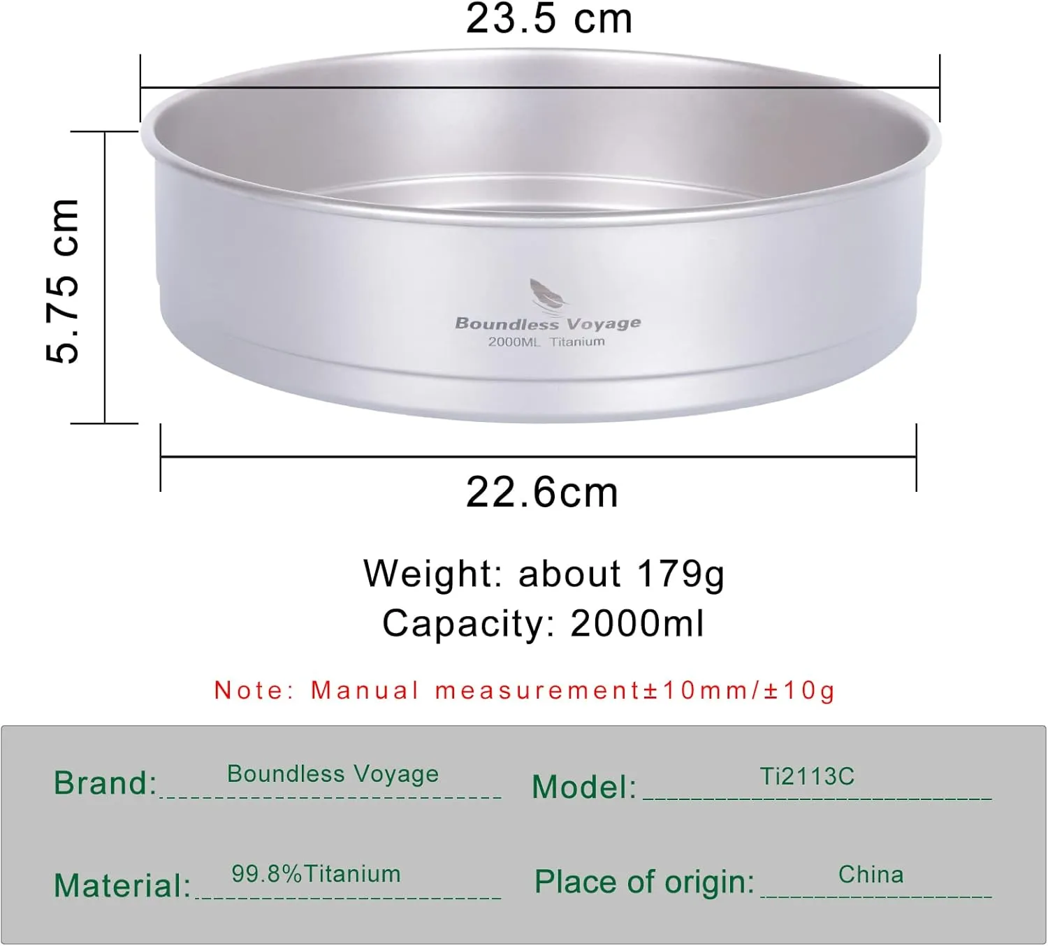 iBasingo Titanium Soup Pot Steamer Set with Foldbale Hanging Handle Lightweight Portable Cookware for 3-5 Persons in Camping Picnic Hiking Travel Household