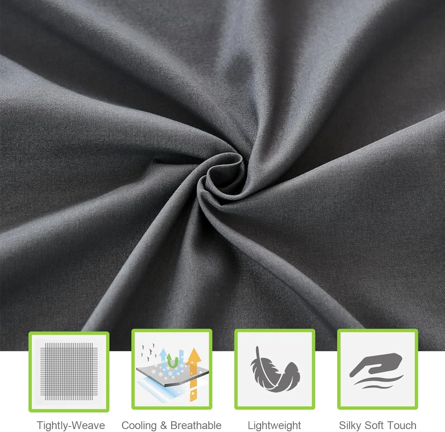 ILAVANDE Grey Sheets Set,Super Soft Microfiber Bed Sheets Set-Wrinkle Free & Breathable-14 Deep Pocket Queen Size Sheets (Dark Gray, Queen)