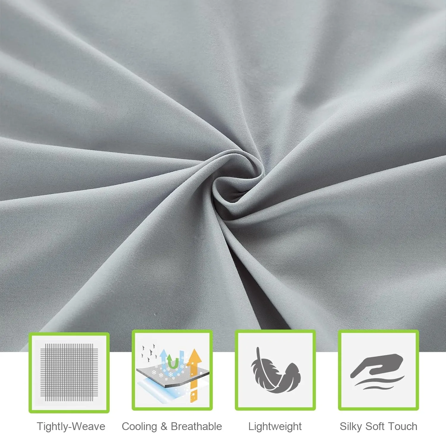 ILAVANDE Queen Sheets Set 6 Piece,Hotel Luxury Super Soft 1800 Series Microfiber Queen Bed Sheets Set-Wrinkle Free & Breathable-14 Deep Pocket Sheets for Queen Size Bed(Queen,Light Grey)