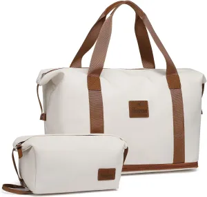 imiomo Travel Gym Duffel Bag - Weekender Bags for Women, Large Tote Overnight Bag, Sports Shoulder Hospital Bag
