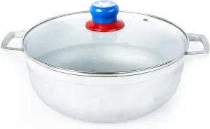 IMUSA 3.7qt Boricua Cast Aluminum Caldero with Glass Lid