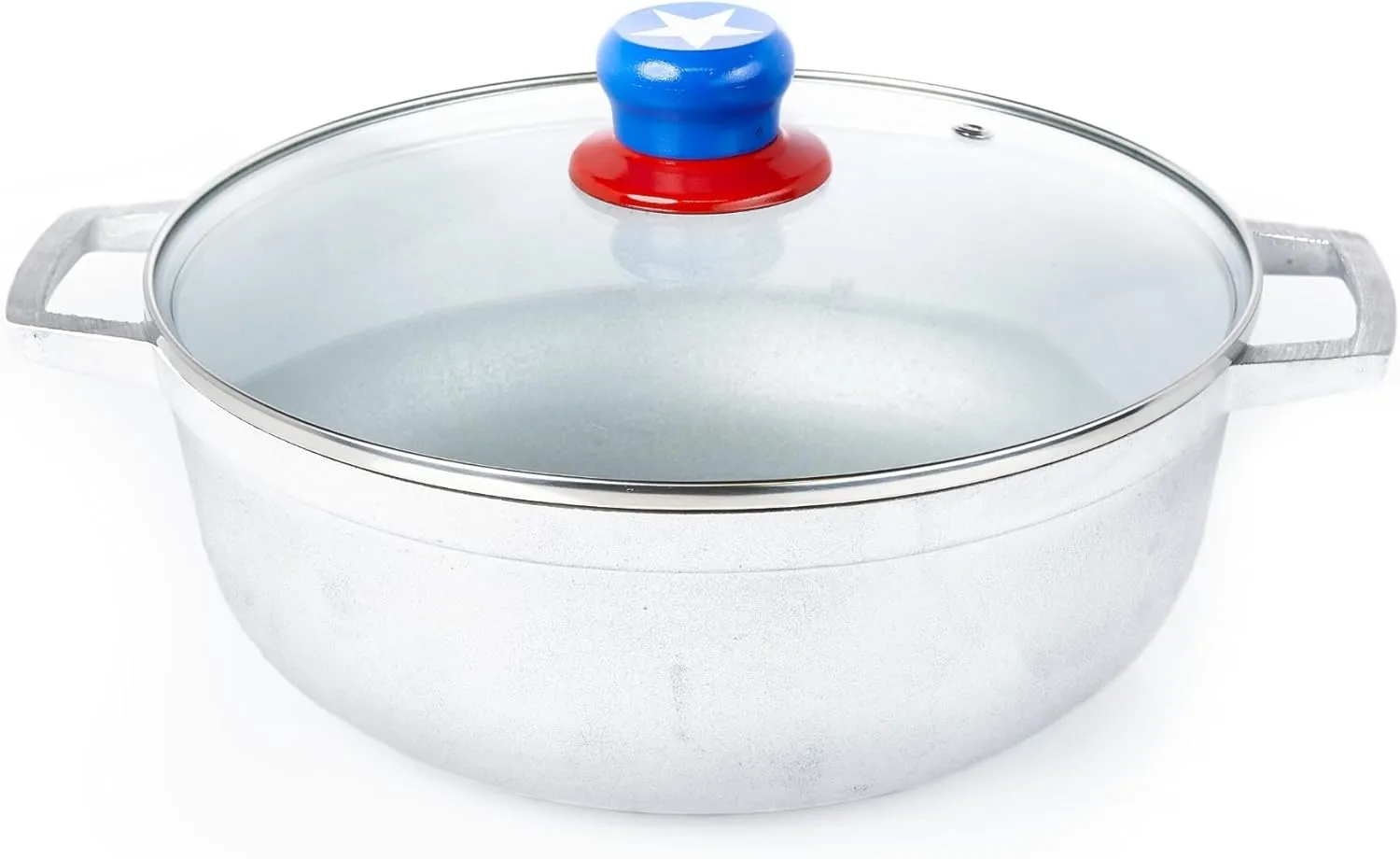 IMUSA 3.7qt Boricua Cast Aluminum Caldero with Glass Lid
