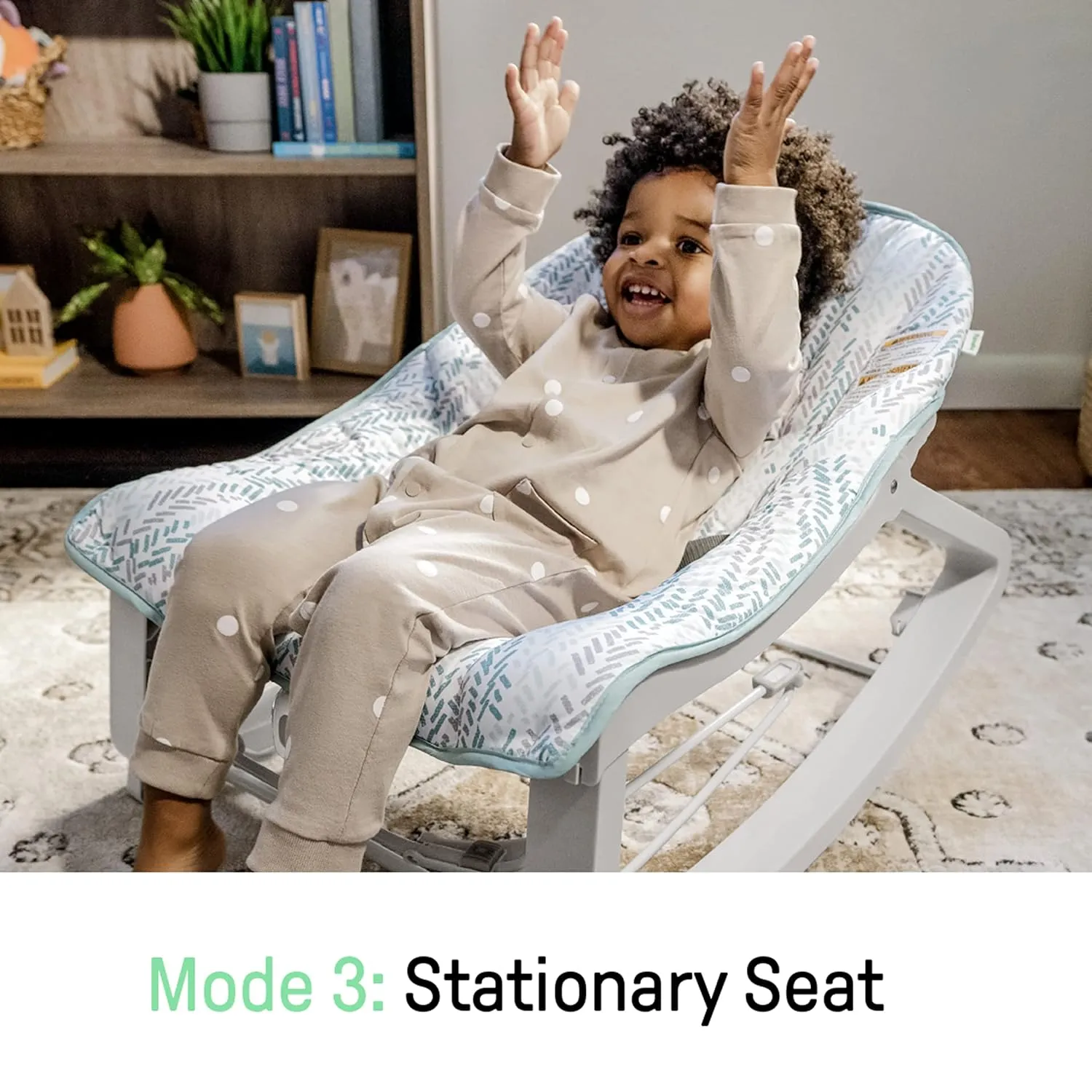 Ingenuity Keep Cozy 3-in-1 Grow with Me Vibrating Baby Bouncer Seat & Infant to Toddler Rocker, Vibrations & Toy Bar, 0-30 Months Up to 40 lbs (Pink Lily)