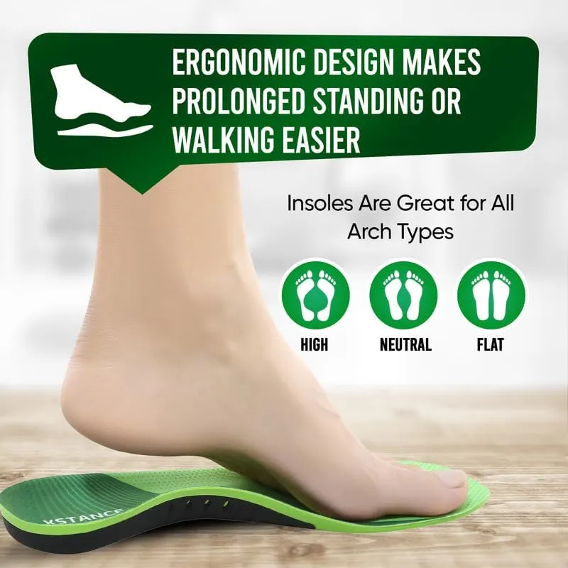 Insoles 2.0 for Men & Women – Plantar Fasciitis, Heel Pain, Flat Feet & Overpronation | Heavy-Duty Arch Support for Standing All Day | Built for 200  lbs | Men’s 6-7.5 / Women’s 7-8.5