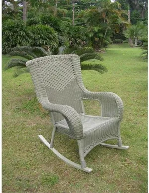 International Caravan Furniture Piece San Tropez Resin Wicker Aluminum Rocker