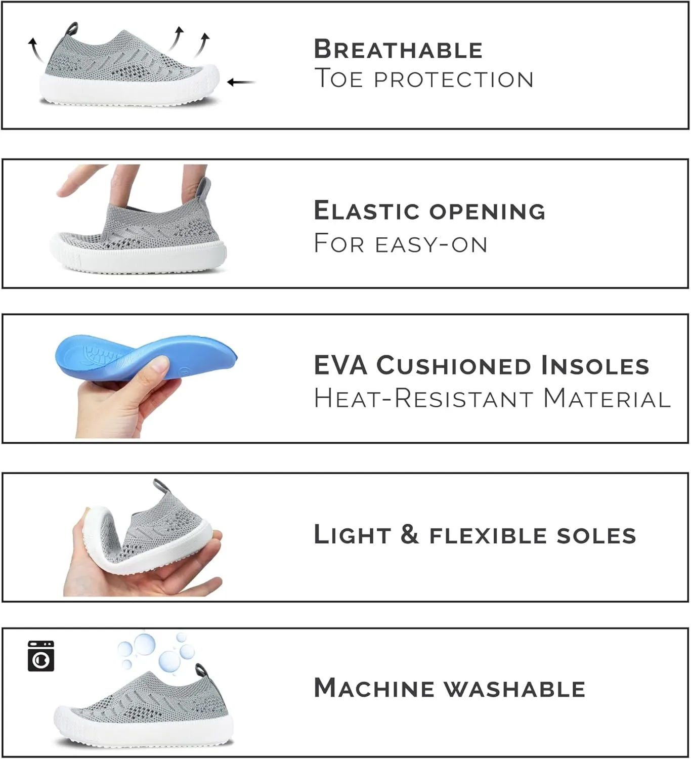 JAN & JUL Machine Washable Knit Shoes | Breathable Light-Weight Sneakers (Baby/Toddler/Little Kid)