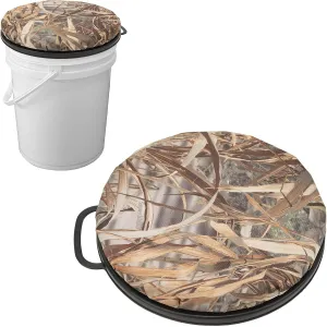 Jeanoko 1PCS 5 Gallon Bucket Lid Bucket Seat,5 Gallon lon Plastic Pail Lid Bucket Cushion, Comfortable Padded for Fishing Gardening Camping, Swivel Bucket Seat Cushion