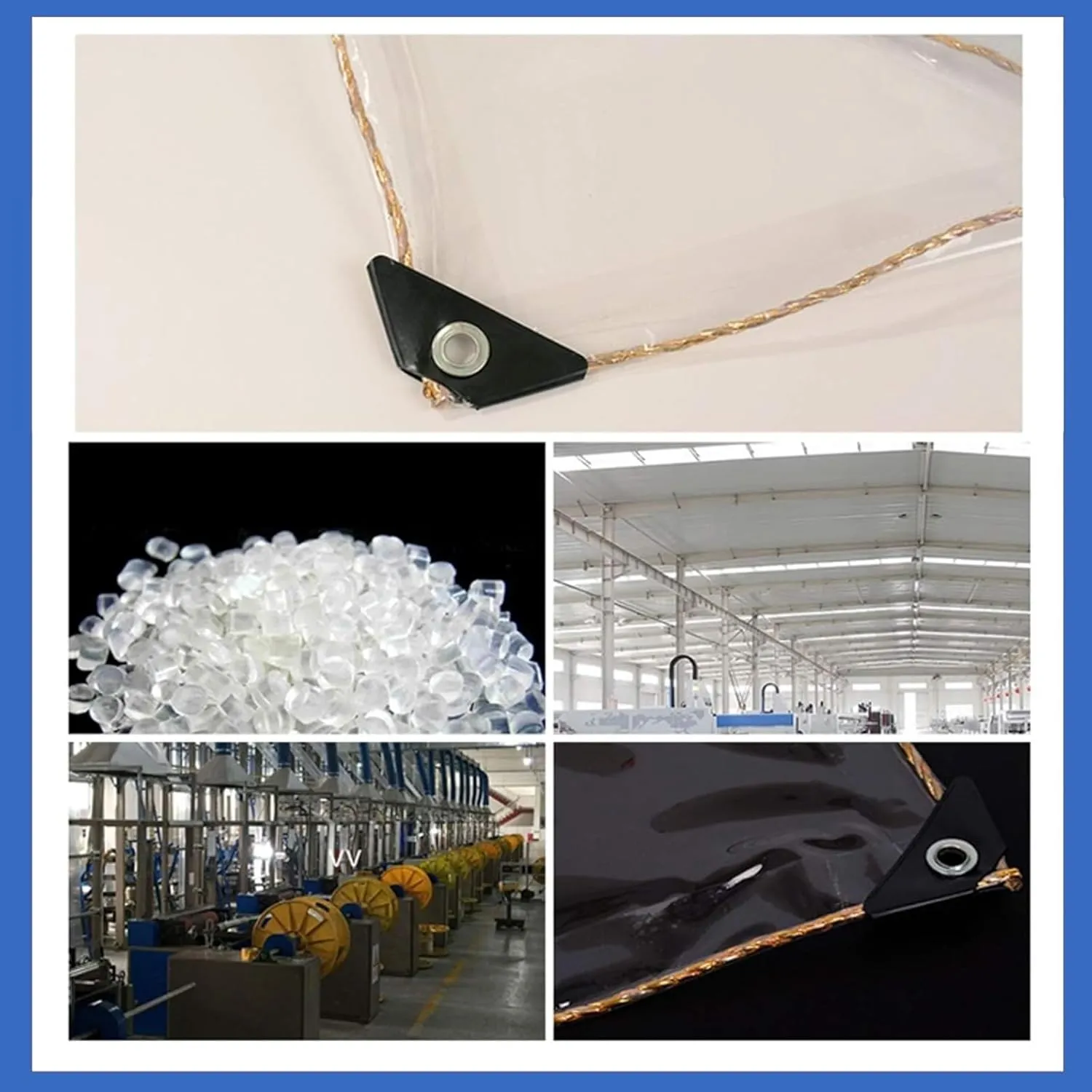 JHIAADEYPVC Heavy-Duty Waterproof Clear Tarpaulin, Transparent Tarpaulin, PVC Clear Tarpaulin,Thicken Clear Tarp Waterproof,Groundsheet, Outdoor Polyethylene Sheeting(6 * 20m/236 * 787in)