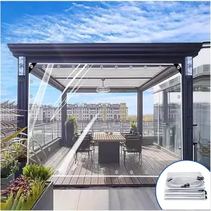 JHIAADEYPVC Heavy-Duty Waterproof Clear Tarpaulin,Reinforced Transparent,Small Tarpaulin Transparent,Thicken Clear Tarp Waterproof,Groundsheet, Outdoor Polyethylene Sheeting(10 * 10m/394 * 394in)