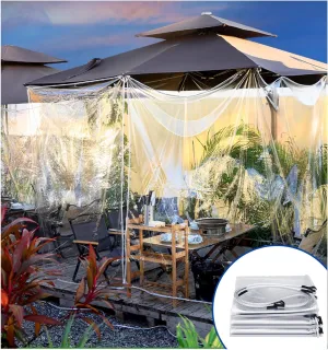 JHIAADEYPVC Small Tarpaulin Transparent,Reinforced Transparent,Heavy-Duty Waterproof Clear Tarpaulin,Thicken Clear Tarp Waterproof,Groundsheet, Outdoor Polyethylene Sheeting(10 * 20m/394 * 787in)