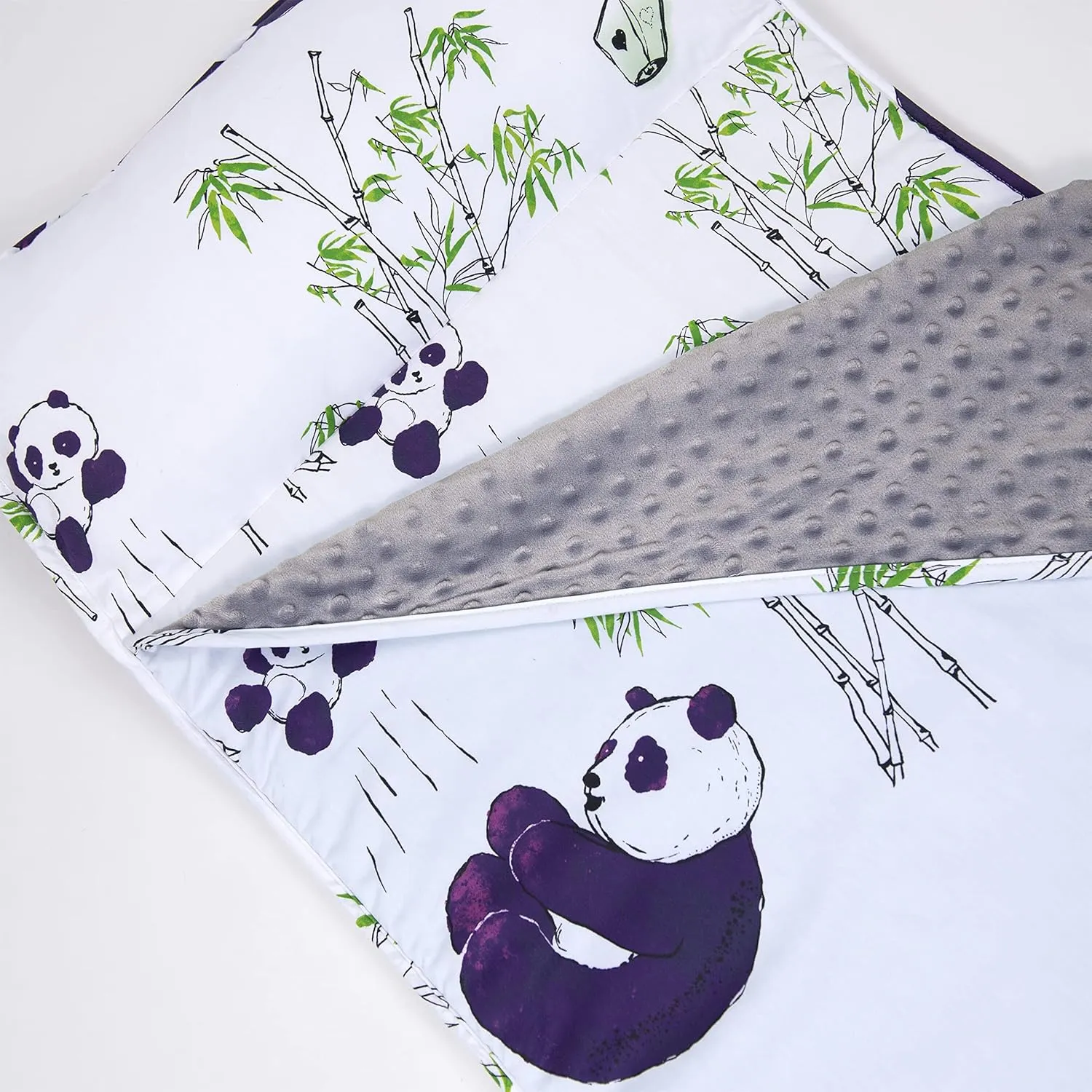 JumpOff Jo - Toddler Nap Mat - Sleeping Bag for Kids with Removable Pillow and Ultra Soft Blanket for Preschool, Daycare, and Sleepovers - Playful Pandas