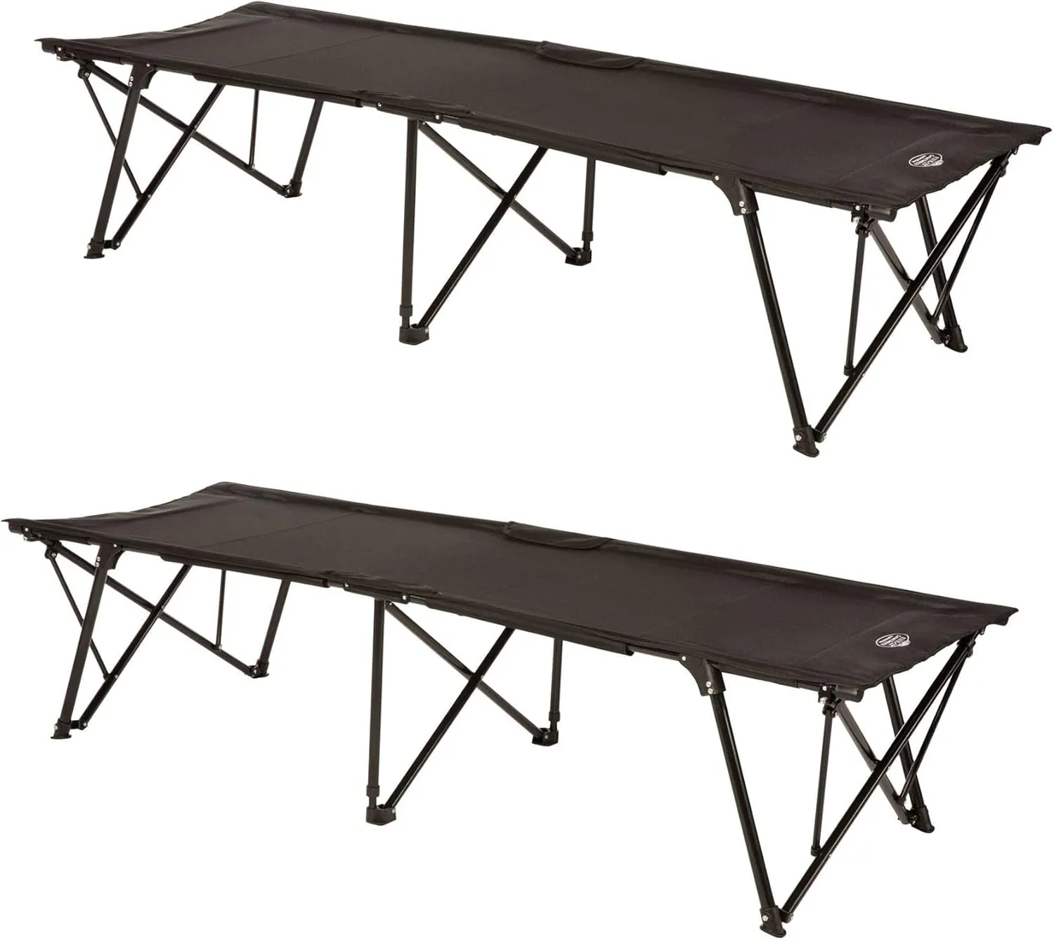 Kamp-Rite Standard Kwik Cot Folding Portable Indoor and Outdoor Sleeping Bed, for Guest Bed, Emergencies, and Lounging (2 Pack)