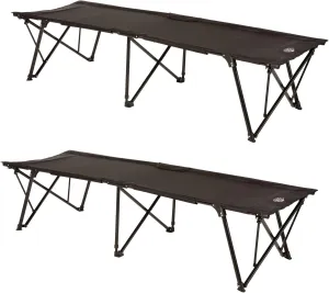 Kamp-Rite Standard Kwik Cot Folding Portable Indoor and Outdoor Sleeping Bed, for Guest Bed, Emergencies, and Lounging (2 Pack)