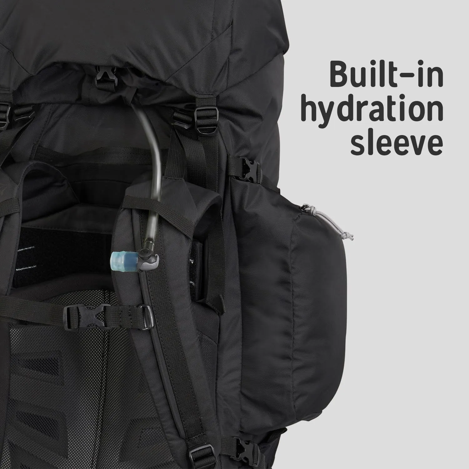 Kelty Coyote 60-105 Liter Internal Frame Backpack - Hiking, Backpacking, Travel, Adjustable Torso (105L / Black)