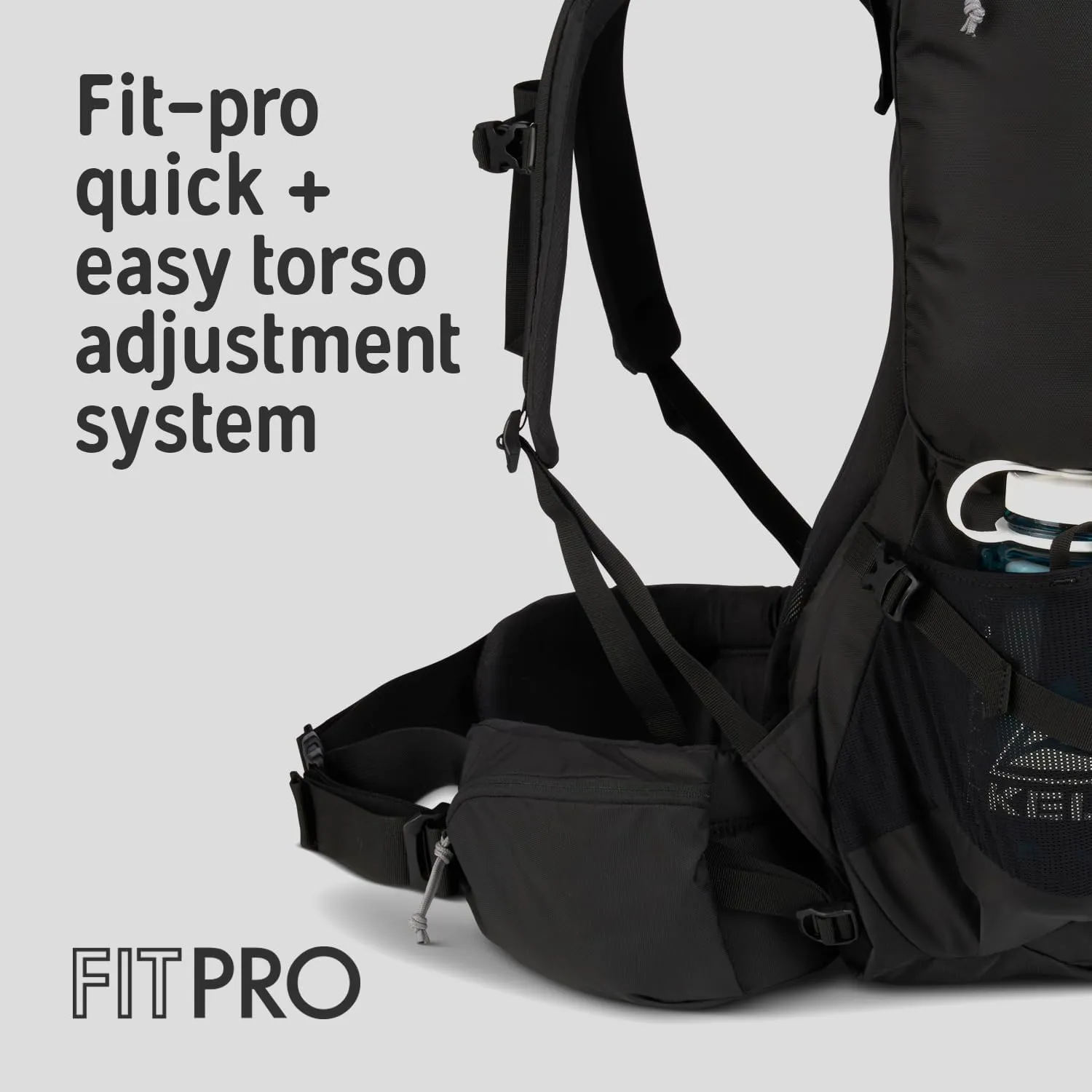 Kelty Coyote 60-105 Liter Internal Frame Backpack - Hiking, Backpacking, Travel, Adjustable Torso (105L / Black)
