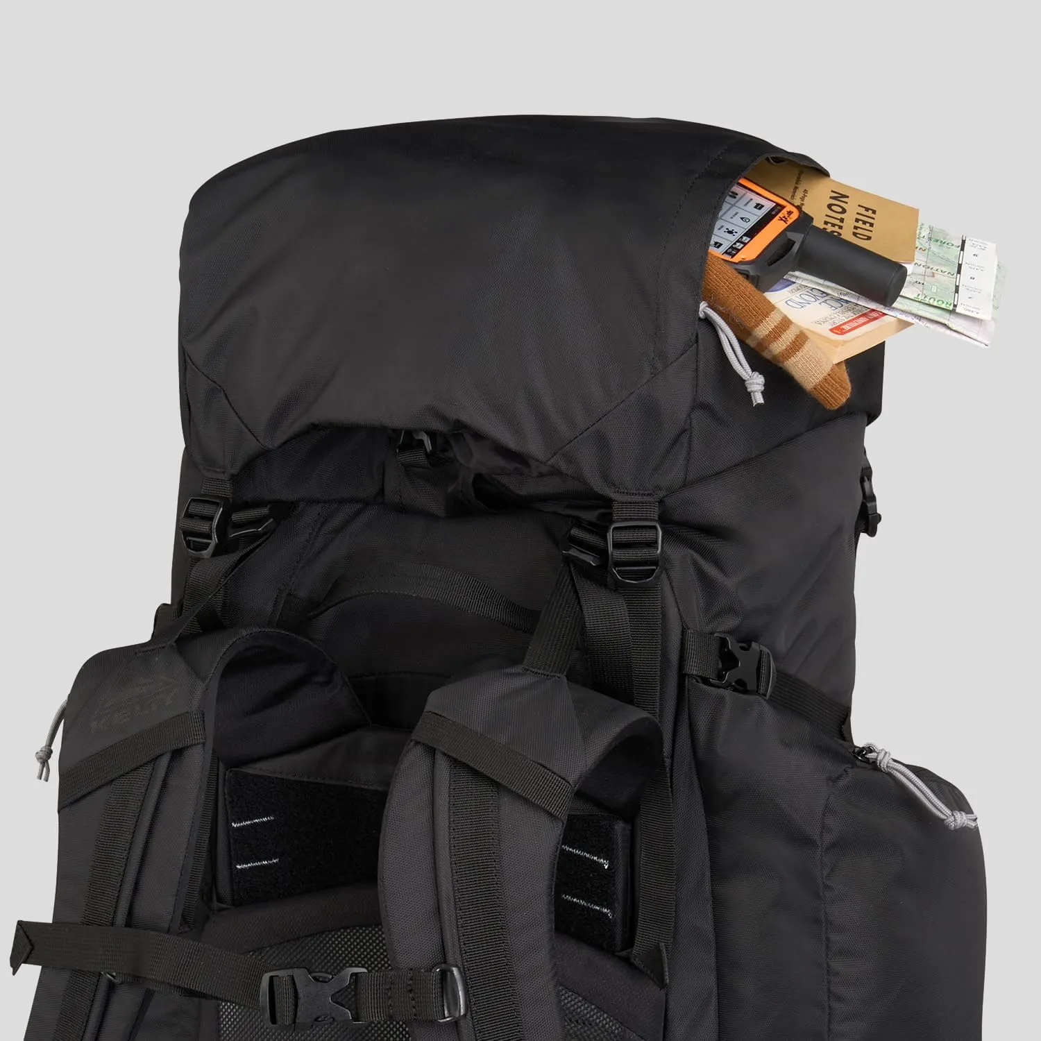 Kelty Coyote 60-105 Liter Internal Frame Backpack - Hiking, Backpacking, Travel, Adjustable Torso (105L / Black)