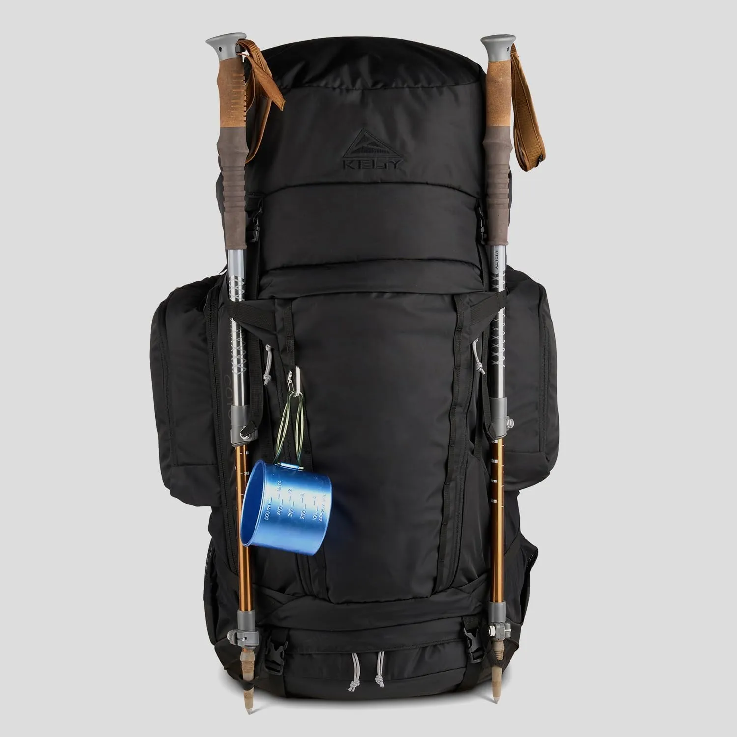 Kelty Coyote 60-105 Liter Internal Frame Backpack - Hiking, Backpacking, Travel, Adjustable Torso (105L / Black)