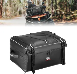 KEMIMOTO ATV Storage Bag for Front Rear Rack, 900D Water-Resistant ATV Gear Bag with Adjustable Divider Board, Waterproof Cover, Cargo Bag Compatible With Polaris Sportsman Arctic Cat Kawasaki