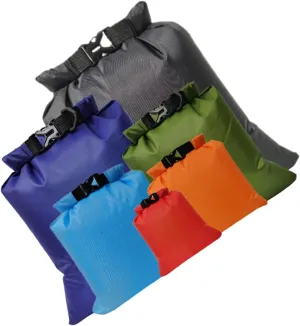 KESYOO 6pcs Roll up Dry Compression Pouch Waterproof Dry Bag Backpack for Outdoor Activities
