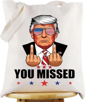 KEYCHIN President Supporter Tote Bag President Supporters Gifts You Missed Shopping Grocery Bag President 2024 Merchandise