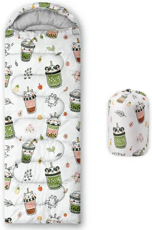 Kids Sleeping Bag for Boys and Girls,Monster Alien Print-Lightweight Warm Portable Outdoor Indoor-Waterproof Cold Weather Resistant Sleeping Bag for Camping Hiking