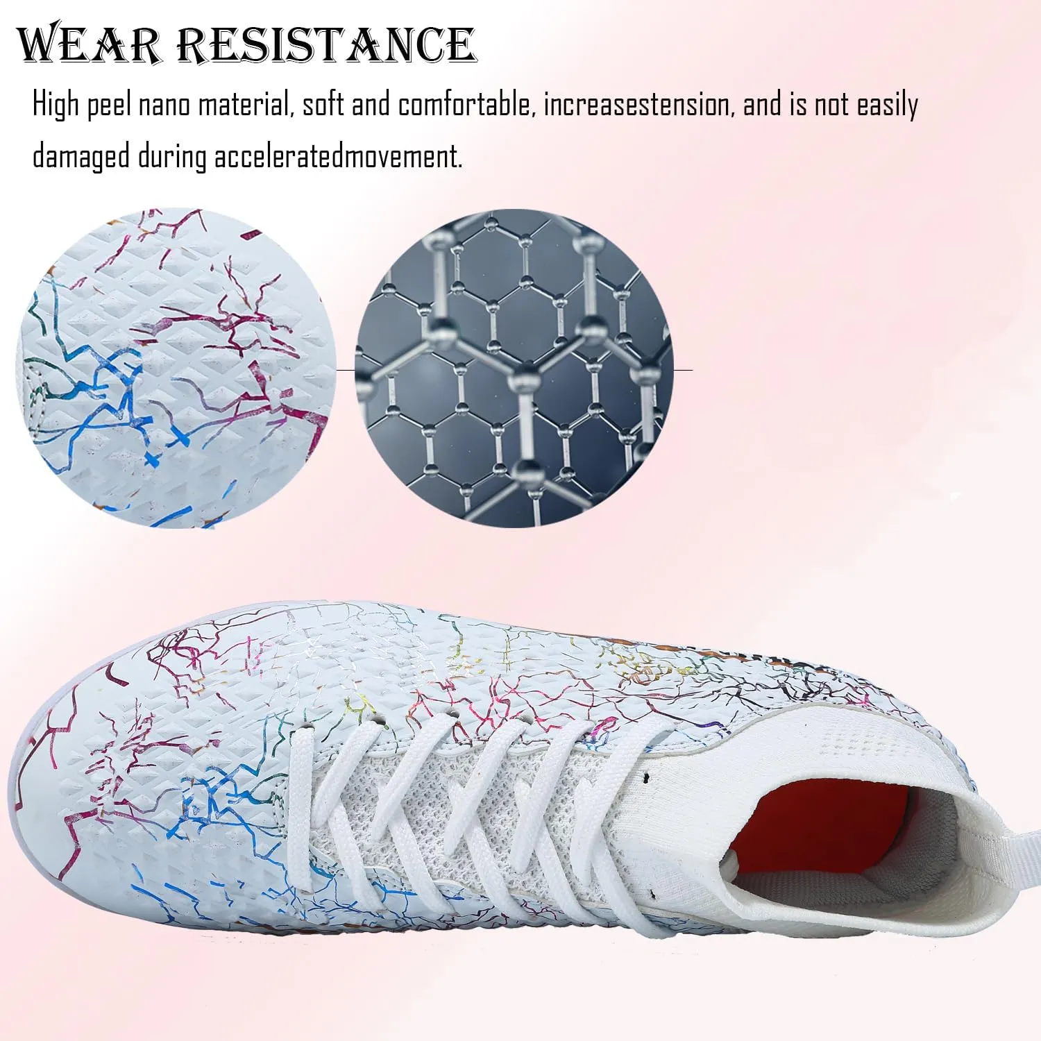 Kids Soccer Boys Girls Turf Soccer Shoes Indoor Outdoor Soccer Youth Trainning Shoes Breathable Casual Athletic Football Shoes