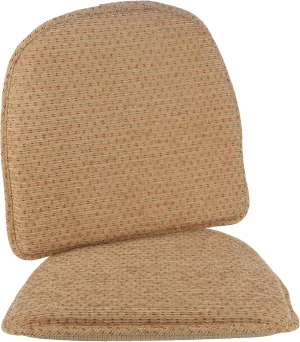 Klear Vu Gripper Non Slip Chair Cushions, Soft & Comfortable Seat Pad, Sitting Pillow for Kitchen, Dining or Office, 2 Count (Pack of 1), Raindrops Natural