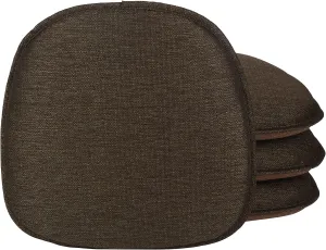 Klear Vu Gripper Non-Slip Mid Century Modern Shell Chair Cushion, Assembled in USA, Extra Thick Fill, Omega Upholstery Fabric, Set of 4 for Dining Room and Kitchen, 4 Count (Pack of 1), Chesnut