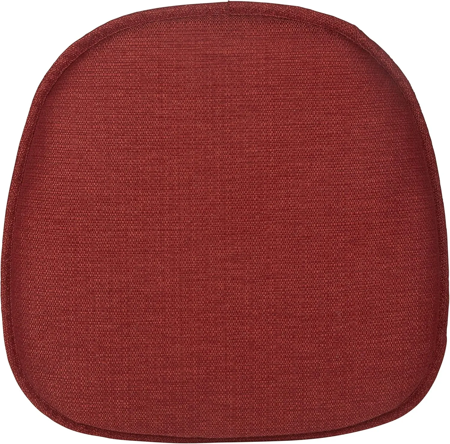 Klear Vu Gripper Non-Slip Mid Century Modern Shell Chair Cushion, Assembled in USA, Extra Thick Fill, Omega Upholstery Fabric, Set of 4 for Dining Room and Kitchen, 4 Count (Pack of 1), Flame