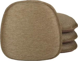Klear Vu Gripper Non-Slip Mid Century Modern Shell Chair Cushion, Assembled in USA, Extra Thick Fill, Omega Upholstery Fabric, Set of 4 for Dining Room and Kitchen, 4 Count (Pack of 1), Gold