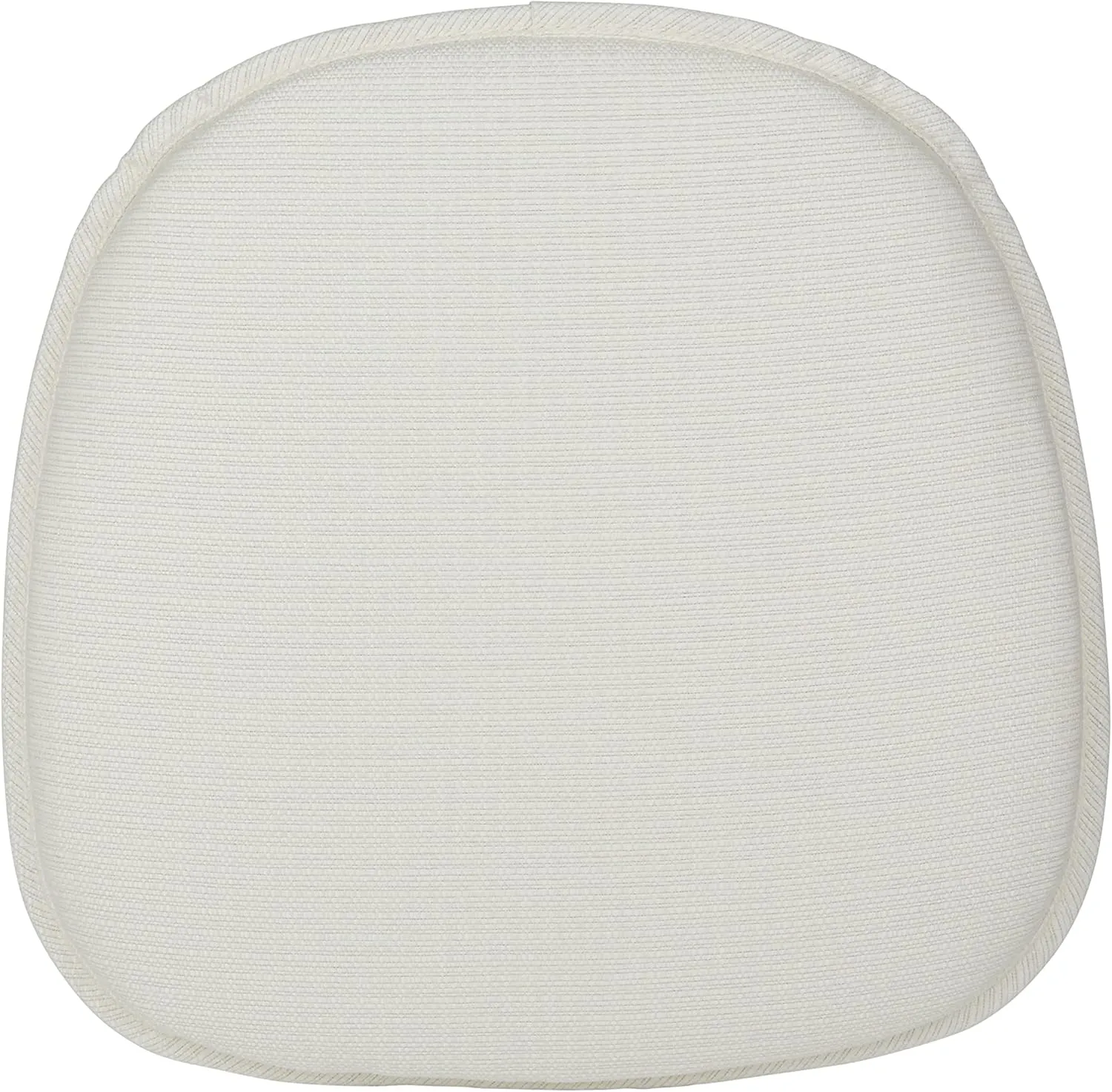 Klear Vu Gripper Non-Slip Mid Century Modern Shell Chair Cushion, Assembled in USA, Extra Thick Fill, Omega Upholstery Fabric, Set of 4 for Dining Room and Kitchen, 4 Count (Pack of 1), Ivory