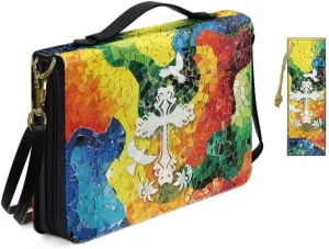 Kuiaobaty Large Bible Covers for Women PU Leather Bible Carrying Bag Thicken Bible Bag Set