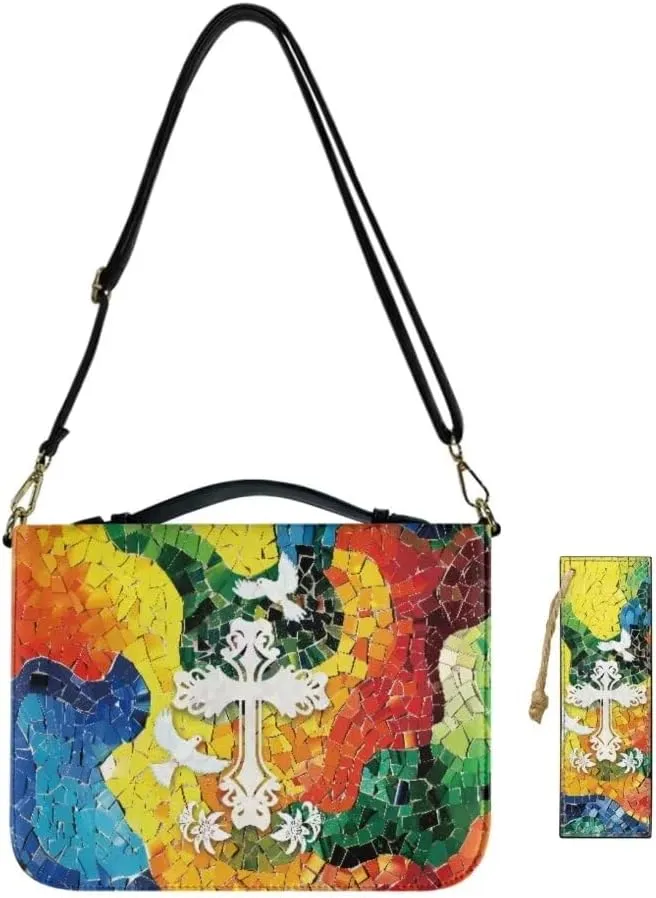 Kuiaobaty Large Bible Covers for Women PU Leather Bible Carrying Bag Thicken Bible Bag Set