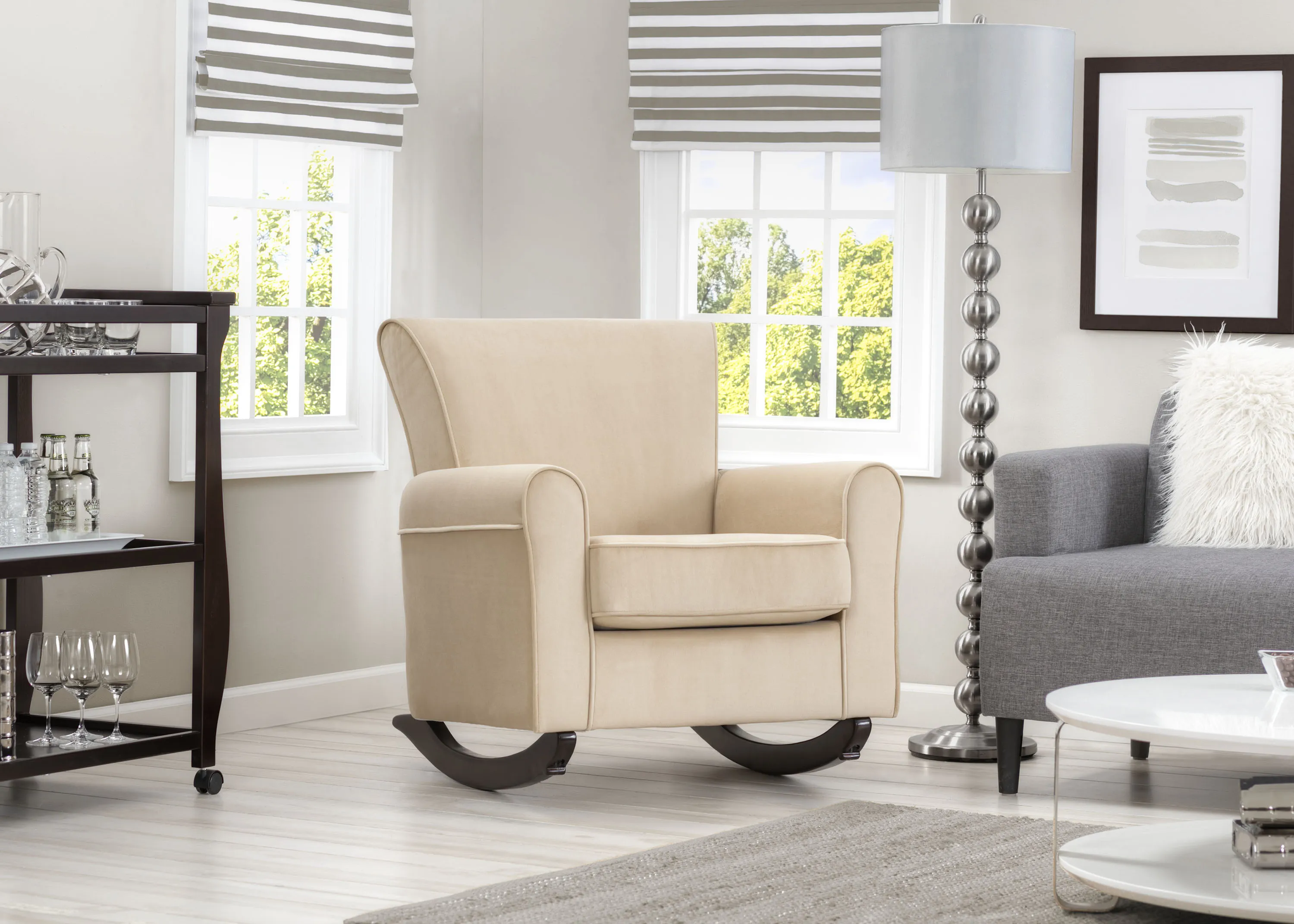 Lancaster Rocking Chair featuring LiveSmart Fabric by Culp