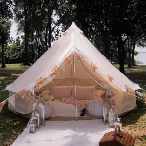 Latourreg Luxury 3M/4M/5M/6M Oxford Bell Tent with Zipped Detachable Groundsheet